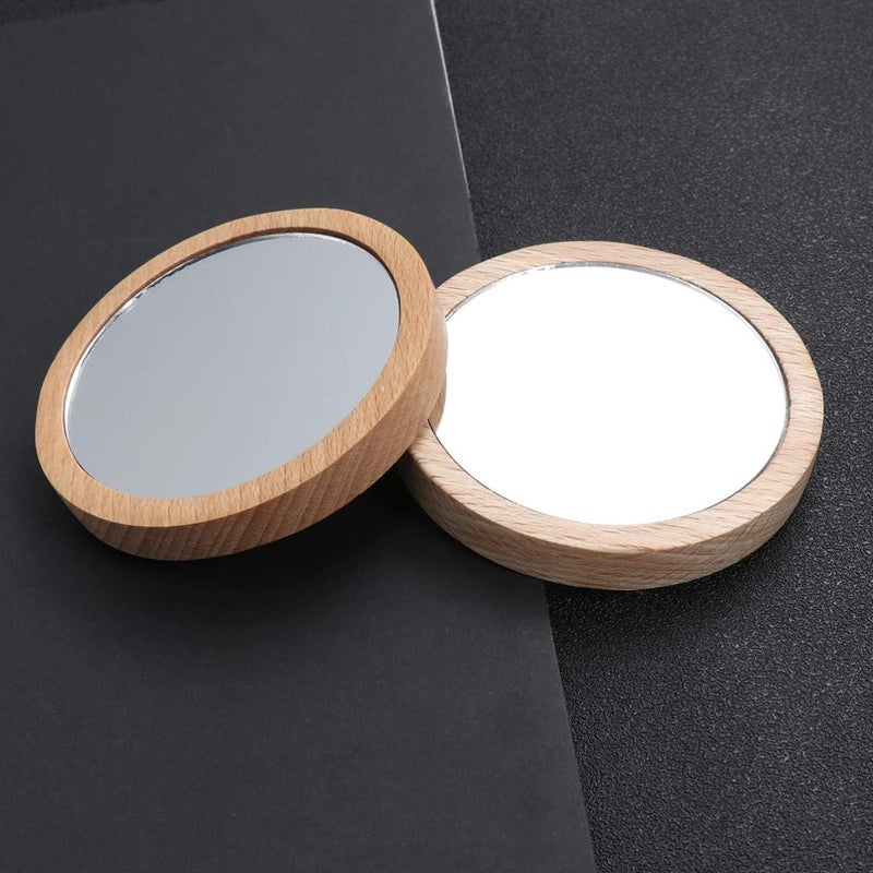 2pcs Compact Mirror Small Round Glass Mirror Circles Pocket Mirror Portable Hand Mirror for Women Purse Gift 6.5cm 7.5cm - Image 3