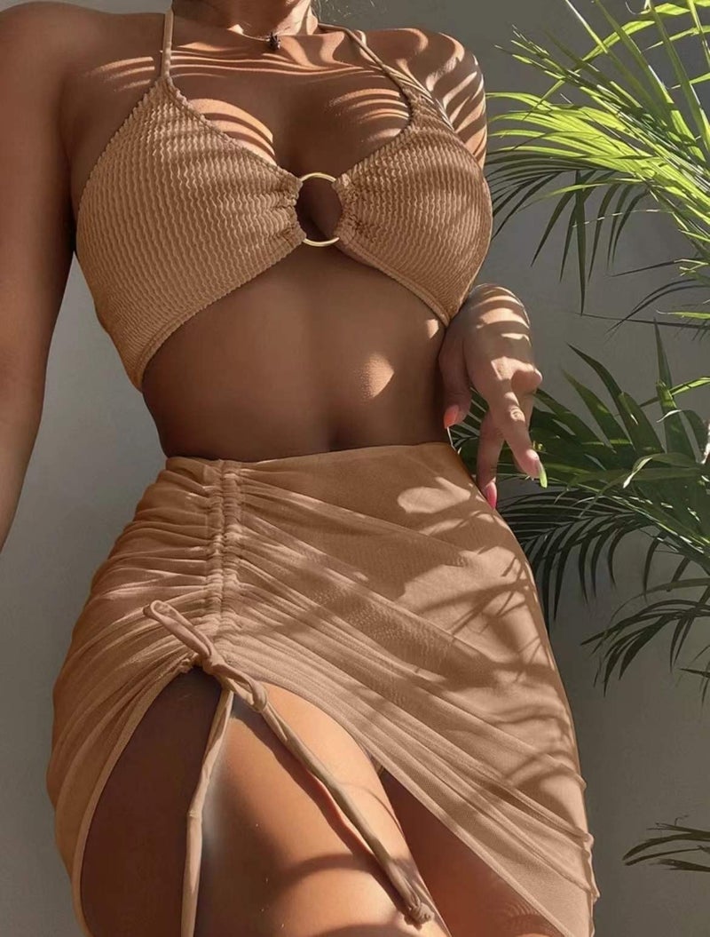 Popular Women'S Bikini Three-Piece Set European-Style Beach Split Swimsuit Bikini - Image 3