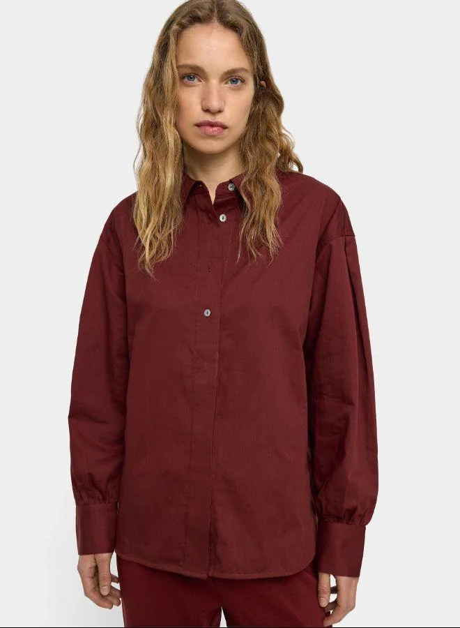 PARFOIS Long-sleeved shirt 100% cotton