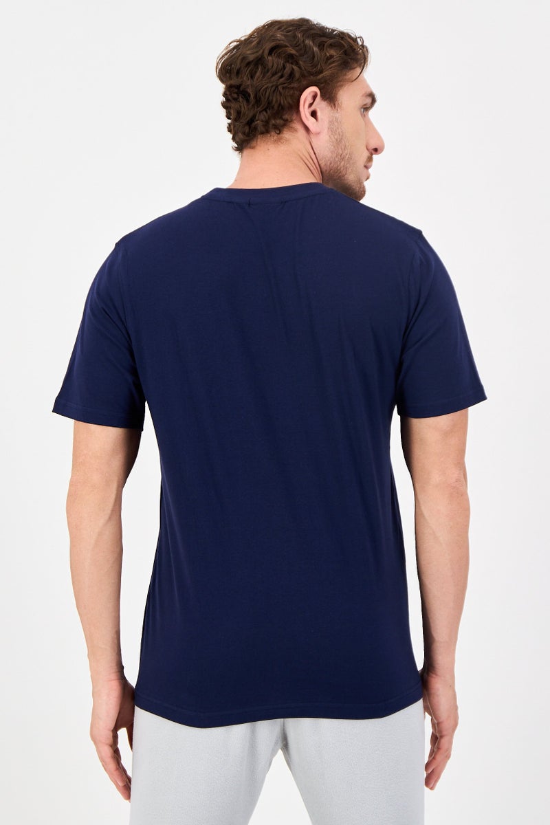 FILA Men Sportswear Fit Short Sleeve Outdoor T-Shirt, Navy - Image 3
