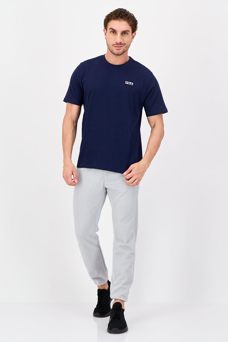 FILA Men Sportswear Fit Short Sleeve Outdoor T-Shirt, Navy - Image 4