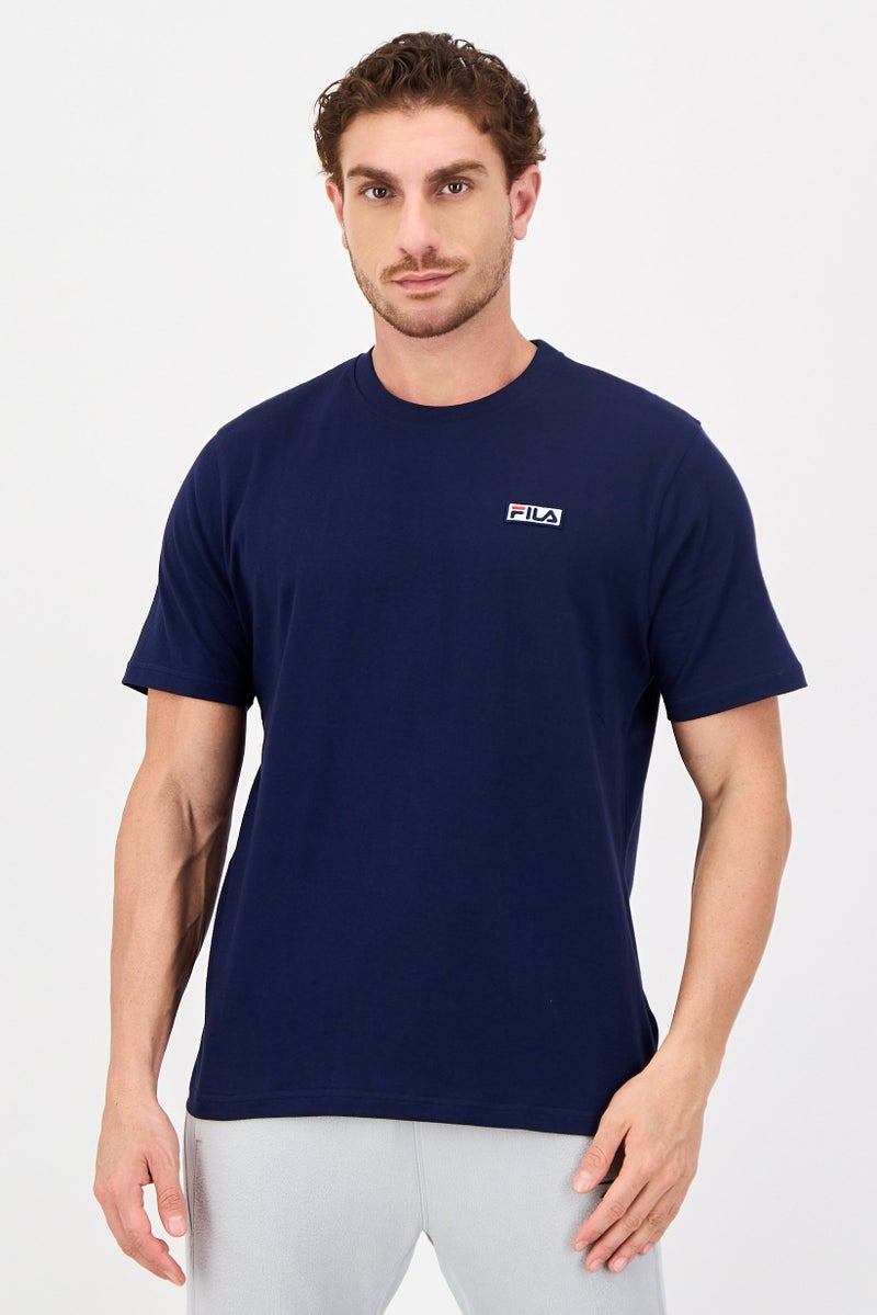 FILA Men Sportswear Fit Short Sleeve Outdoor T-Shirt, Navy - Image 1