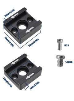 KASTWAVE Cold Shoe Mount Adapter Brackets Universal with 1/4 Inch M2.5 Screws Wrench for Camera Cage Flash Microphone and Other Device 2Pcs  - Image 5