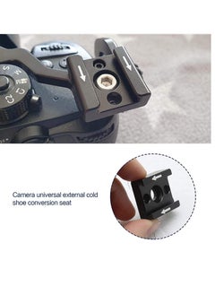 KASTWAVE Cold Shoe Mount Adapter Brackets Universal with 1/4 Inch M2.5 Screws Wrench for Camera Cage Flash Microphone and Other Device 2Pcs  - Image 3