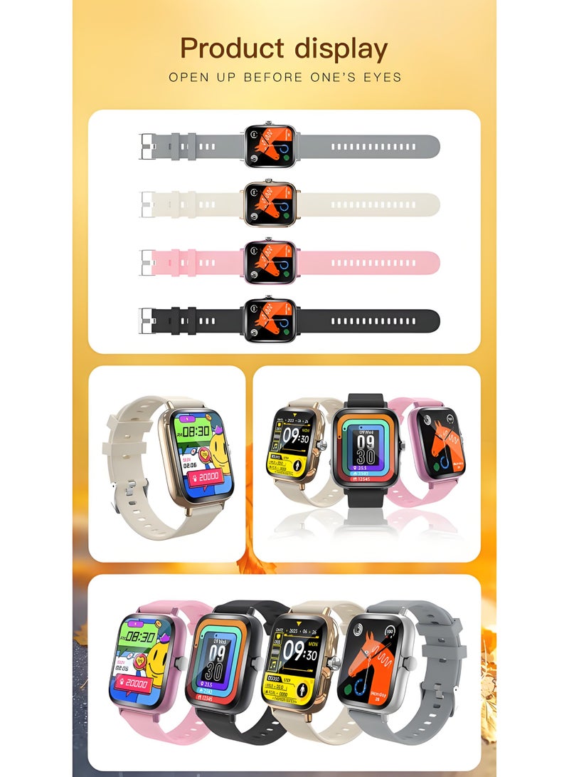 Smart Watch H13，Business Exercise Smartwatch，Waterproof Fitness Watch，Bluetooth Calling，Compatible with Androd and IOS，TFT Display，Heart Rate Moitoring，Grey - Image 5