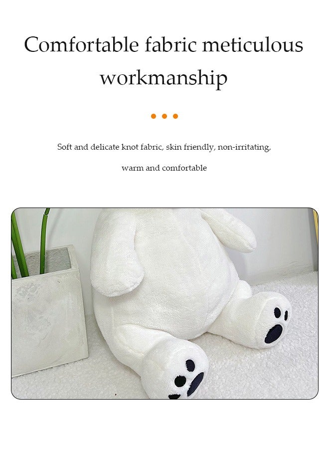 DUNISO Polar bear stuffed toy, children's hug toys, cute animal toys, polar bear plush pillows, comfortable and soft, suitable for home, living room, bedroom, party, office use and decoration, 40cm - Image 4