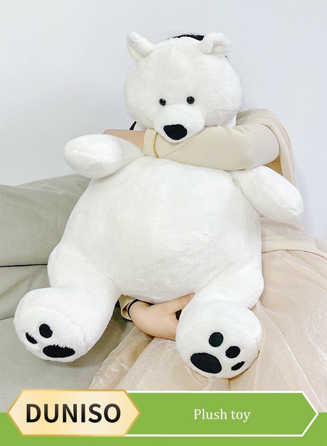 DUNISO Polar bear stuffed toy, children's hug toys, cute animal toys, polar bear plush pillows, comfortable and soft, suitable for home, living room, bedroom, party, office use and decoration, 40cm - Image 1