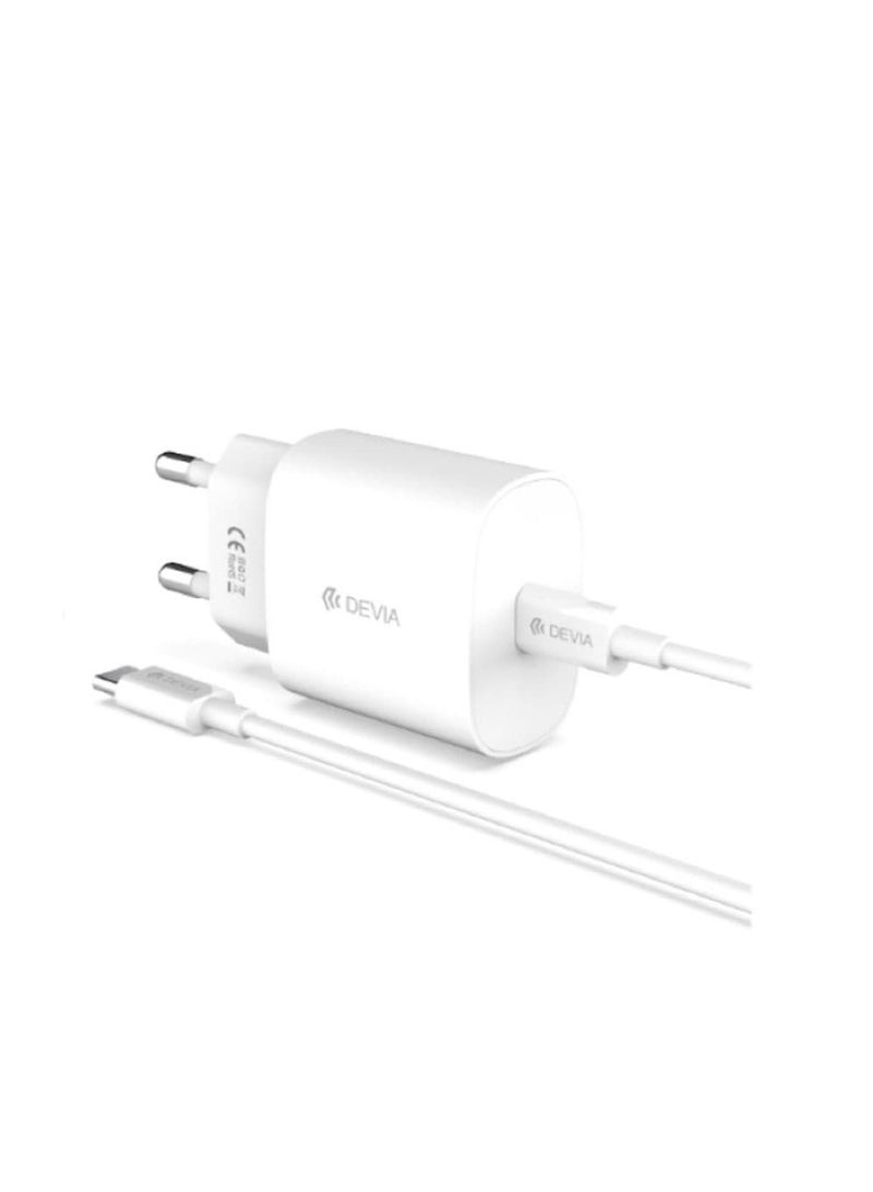 devia MP716 RLC-383 Smart Series 25W PD Quick Home Charger Set with Type-C Cable - White - Image 2