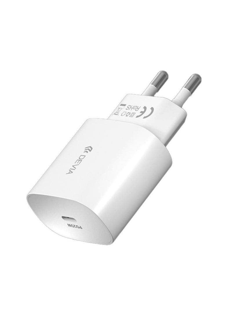 devia MP716 RLC-383 Smart Series 25W PD Quick Home Charger Set with Type-C Cable - White - Image 1