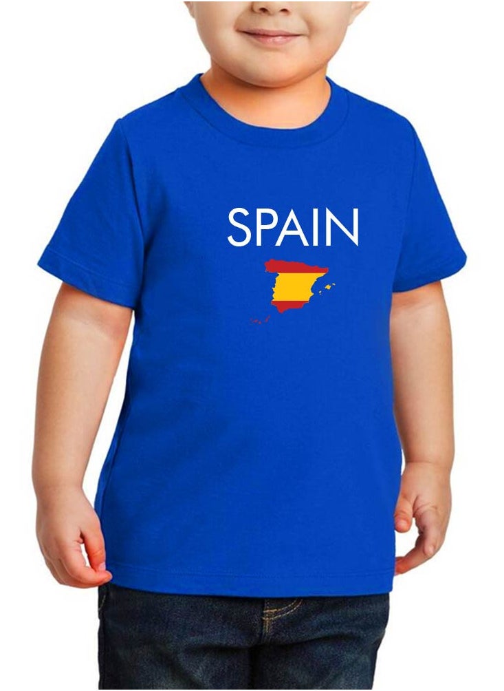 Generic - Spain Kids T-Shirt for Boys - Round Neck Short Sleeve Cotton T-Shirt - Soft and Comfortable Kids Boys Tshirt - Perfect for Spanish Souvenirs - Image 1
