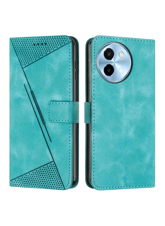 Green Tiger For vivo Y38 5G Dream Triangle Leather Phone Case with Lanyard(Green)