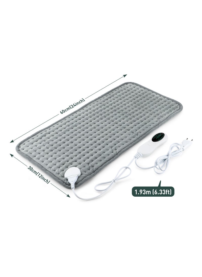 Generic Electric Heating Pad Winter Heater Shoulder Neck Back Spine Leg Pain Relief Timed Physiotherapy for Home Sofa 12 x 24 inches  10 Electric Temperature Options 3 Timer Settings  - Image 2