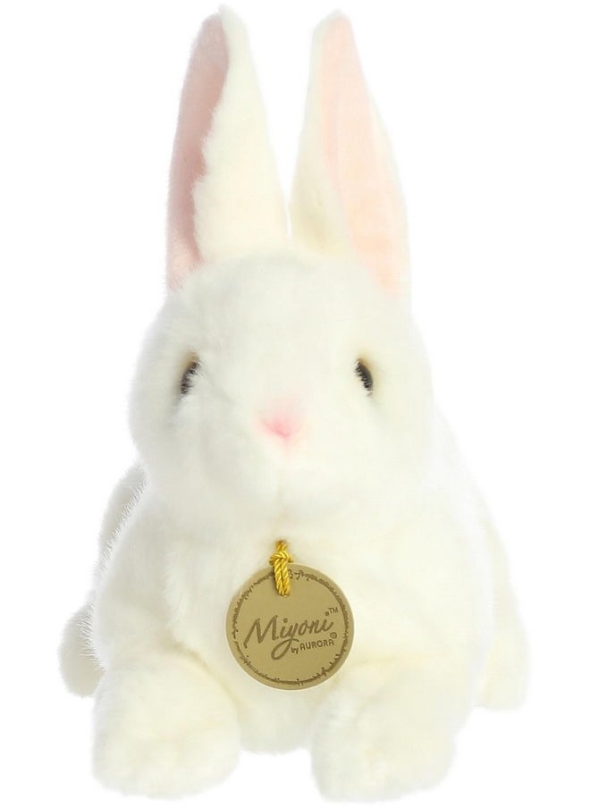 AURORA - ® Realistic Miyoni® American White Rabbit Stuffed Animal - Lifelike Detail - Cherished Companionship - 8 Inches - Image 1