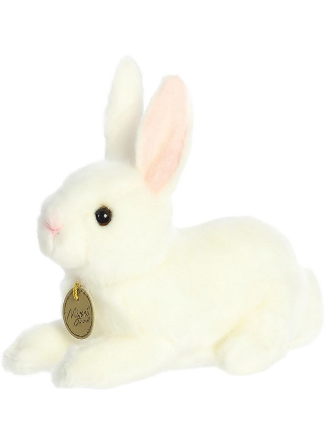 AURORA - ® Realistic Miyoni® American White Rabbit Stuffed Animal - Lifelike Detail - Cherished Companionship - 8 Inches - Image 1