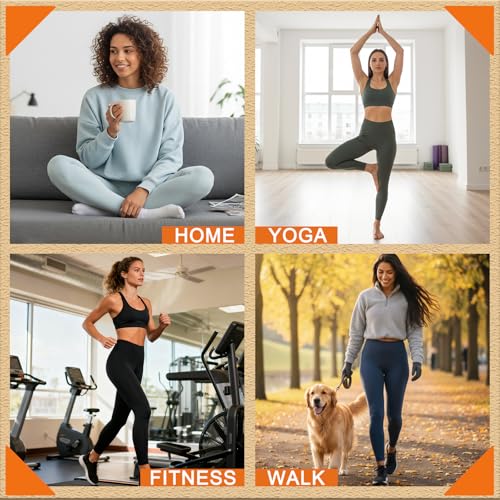 FULLSOFT 3 Pack Leggings for Women Non See Through-Workout High Waisted Tummy Control Running Yoga Pants(3 Pack Black,Black,Black,Large-X-Large) - Image 5