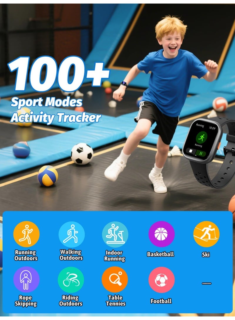 Kids Smart Watch Fitness Tracker, 1.85" Screen with 12 Puzzle Games, Heart Rate Sleep Monitor, Pedometer, Waterproof Activity Tracker with/Without APP for Boys Girls - Image 3