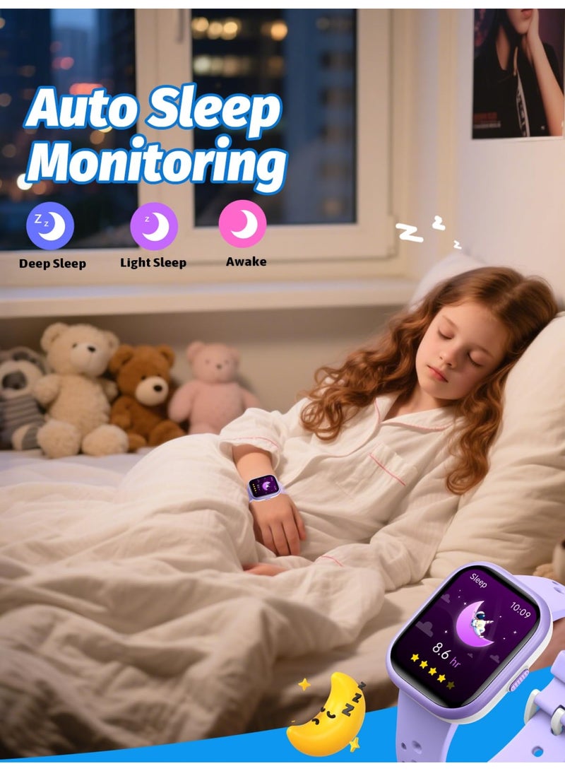Kids Smart Watch Fitness Tracker, 1.85" Screen with 12 Puzzle Games, Heart Rate Sleep Monitor, Pedometer, Waterproof Activity Tracker with/Without APP for Boys Girls - Image 5