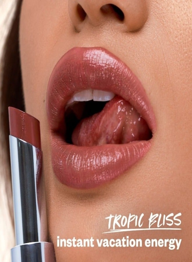 Kosas Wet Stick Moisturizing Shiny Sheer Lipstick with Ceramides Tropic Bliss - Cool Rosy Mauve 3g - Image 2