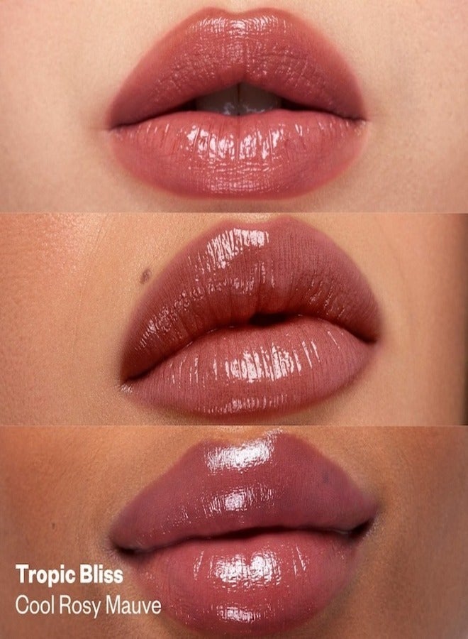 Kosas Wet Stick Moisturizing Shiny Sheer Lipstick with Ceramides Tropic Bliss - Cool Rosy Mauve 3g - Image 3