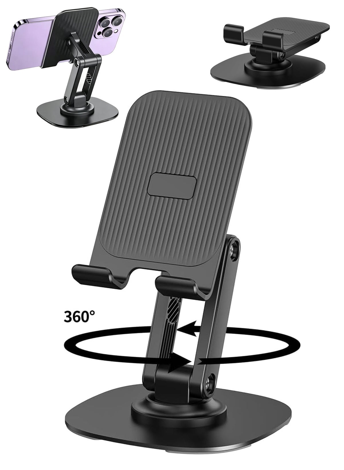 LAIAOCISI LAIAOCISI 360 Rotating 2-segment Height Adjustable Desktop Phone Stand ZA3C61E4A3969A0E8D0B4Z