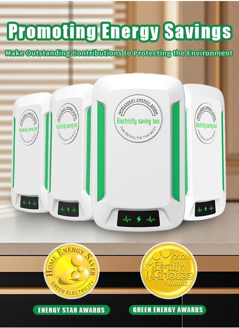 4 Pack Smart Household Appliances Saver Energy Saving Box for Home or Office Appliances Electricity Saver Device