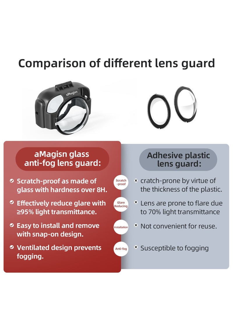 aMagisn - Protective Anti-Fog Lens Guard for Insta360 X3 – Detachable Buckle Design with Optical Glass, Scratch-Resistant, Seamless Imaging, with Full Silicone Cover for Camera and Lens - Image 1