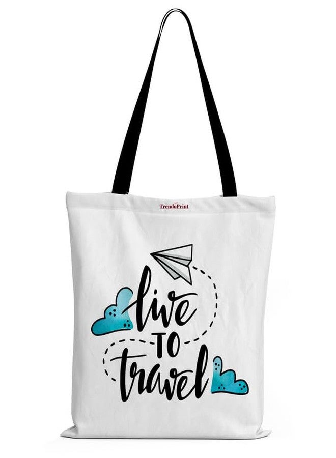 TrendoPrint Shopping/Grocery Bag, Multi-Purpose Bag, Sturdy Canvas Bag With 15Kgs Capacity Tote Bag For Women, College Bag For Girls (BTBN03) - Image 1