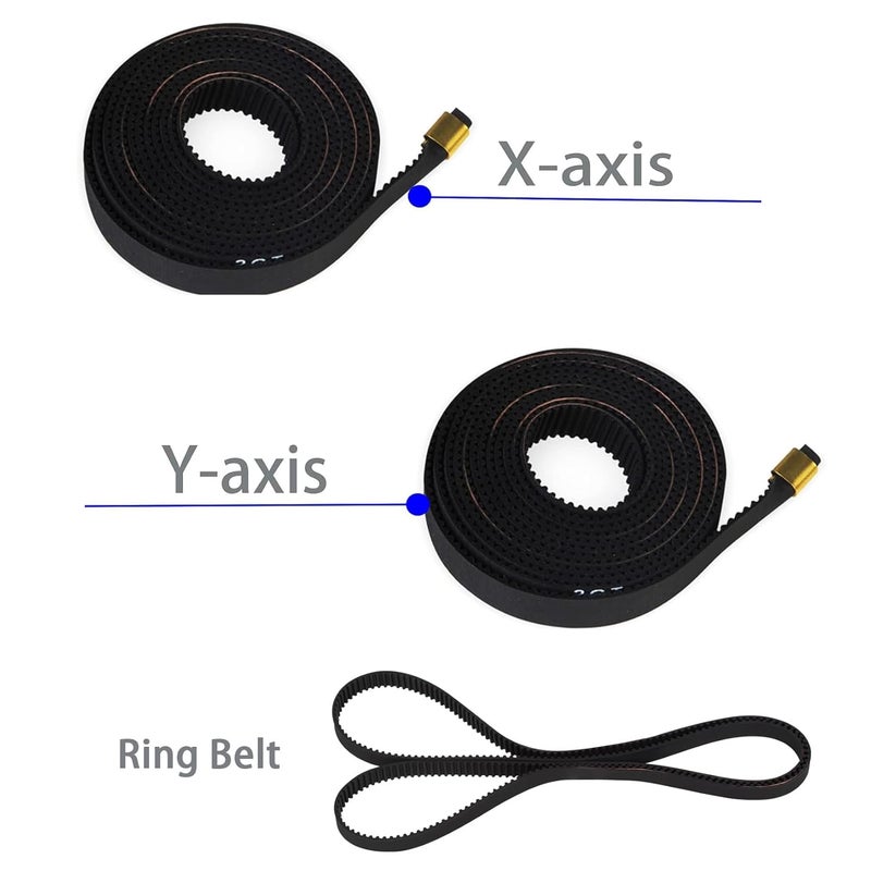 KOYOFEI مجموعة حزام التزامن لمحور X و Y لـ Creality Ender 3 V3 SE وحزام التزامن الدائري، ملحقات طابعة ثلاثية الأبعاد، مجموعة حزام التوقيت لمحور X و Y والحزام الدائري لـ Ender 3 V3 SE - Image 2