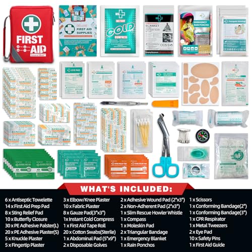 General Medi First Aid Kit - Small Compact First Aid Kit Bag(175 Piece) - Reflective Bag Design- Includes Instant Cold Pack, Emergency Blanket for Travel, Home, Office, Vehicle,Camping - Image 2