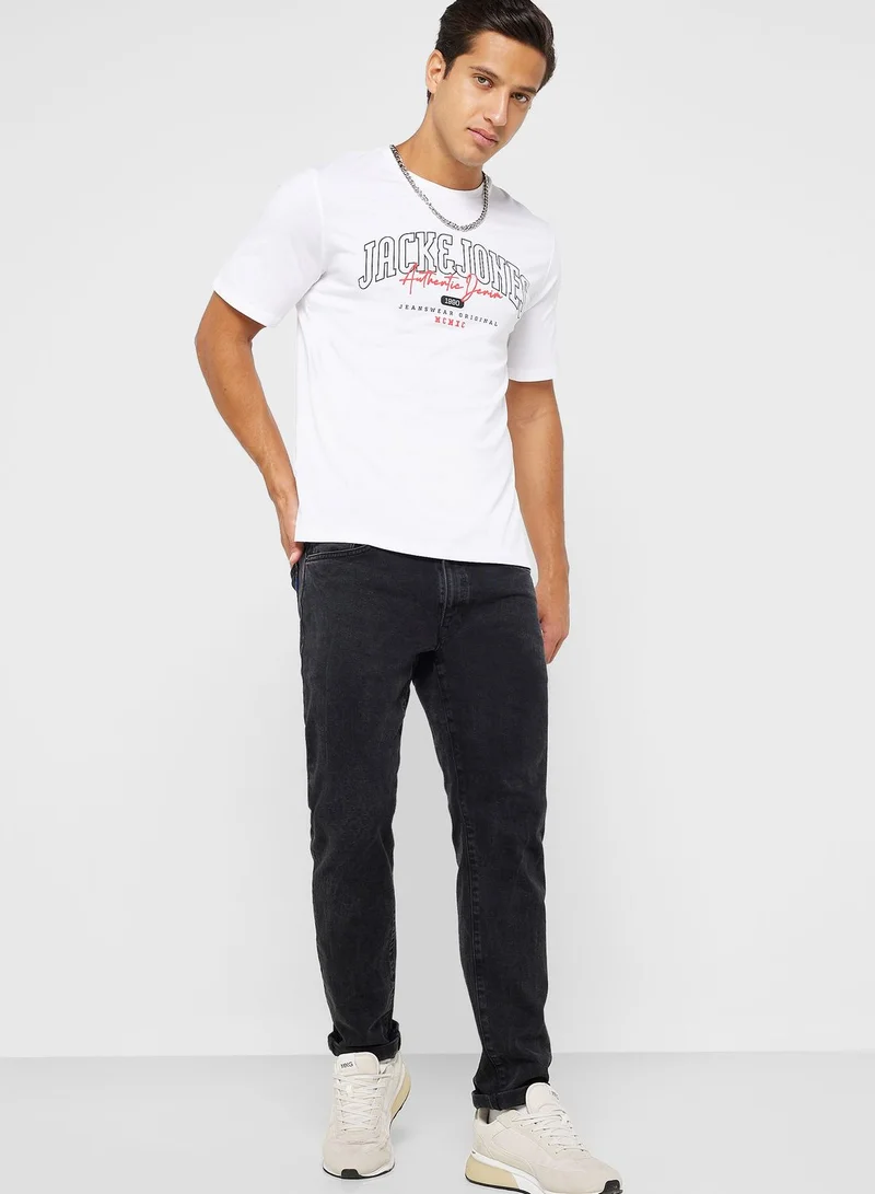 JACK & JONES Logo Crew Neck T-Shirt