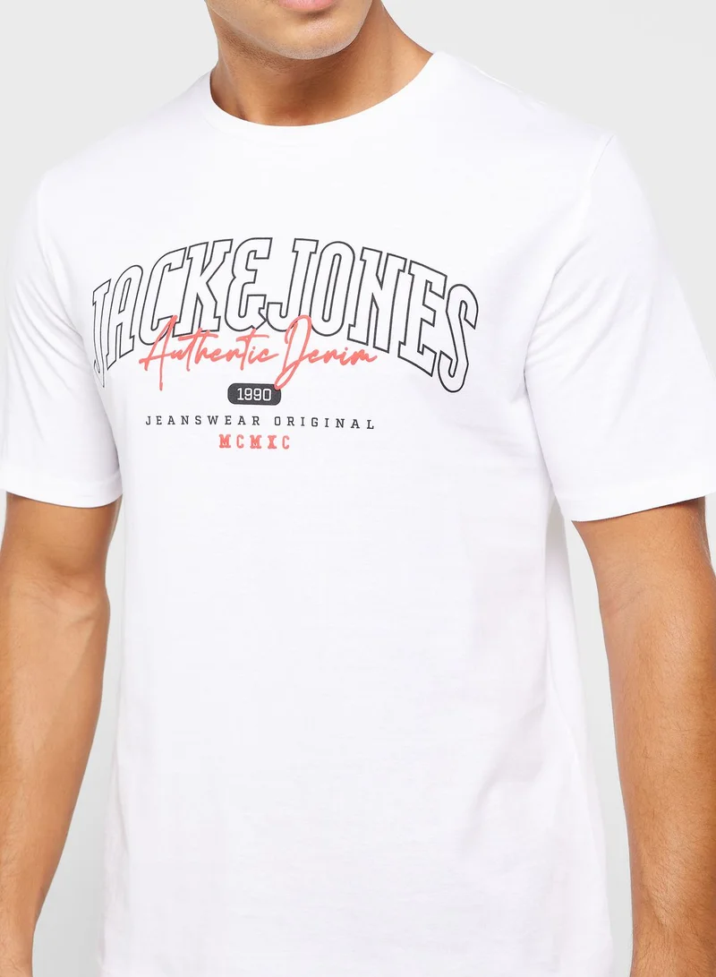 JACK & JONES Logo Crew Neck T-Shirt