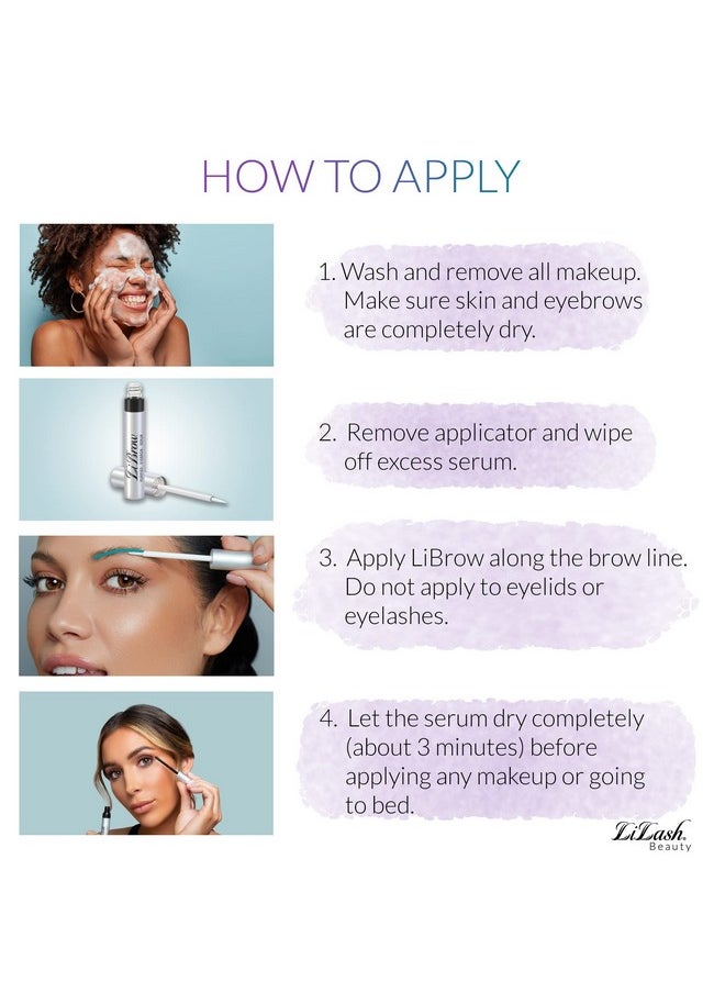 LiBrow LiBrow Purified Eyebrow Physician-Formulated Serum for Fuller & Thicker Looking Eyebrows | Natural Eyebrow Enhancer Safe for Sensitive Skin | 90-Day Supply (3ml)  - Image 4