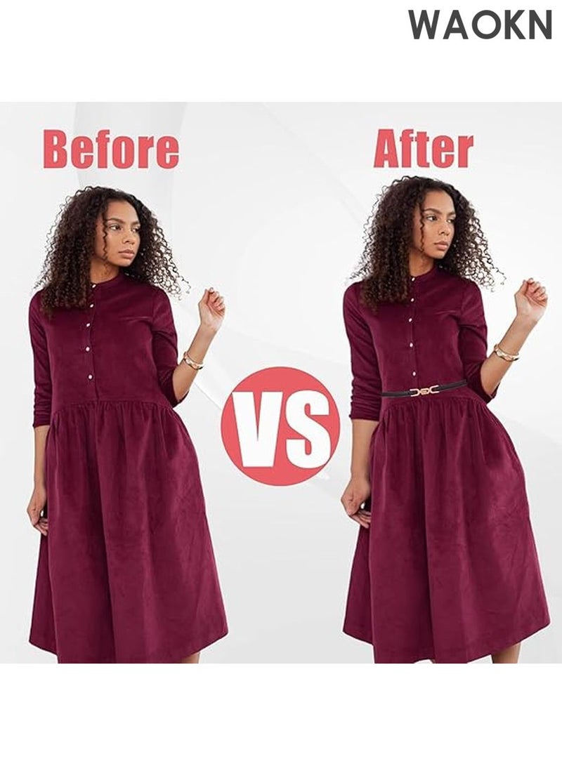 WAOKN Stylish Black Waist Thin Belt for Women – Ultra-Slim Faux Leather Skinny Belt – Perfect for Jeans, Dresses, Pants & High-Waisted Outfits – Adjustable Minimalist Fashion Accessory for Casual & Formal Wear – Elegant & Versatile Women’s Belt (Black) - Image 2