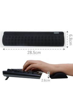 GX Keyboard Wrist Rest medical Pad for Easy Typing Pain Relief Keyboard Wrist Rest Memory Foam Wrist Rest for Office/Gaming/Computer/Laptop/Mouse Wrist Rest Pad Support Gaming (Black), laptop size (medium)  - Image 2
