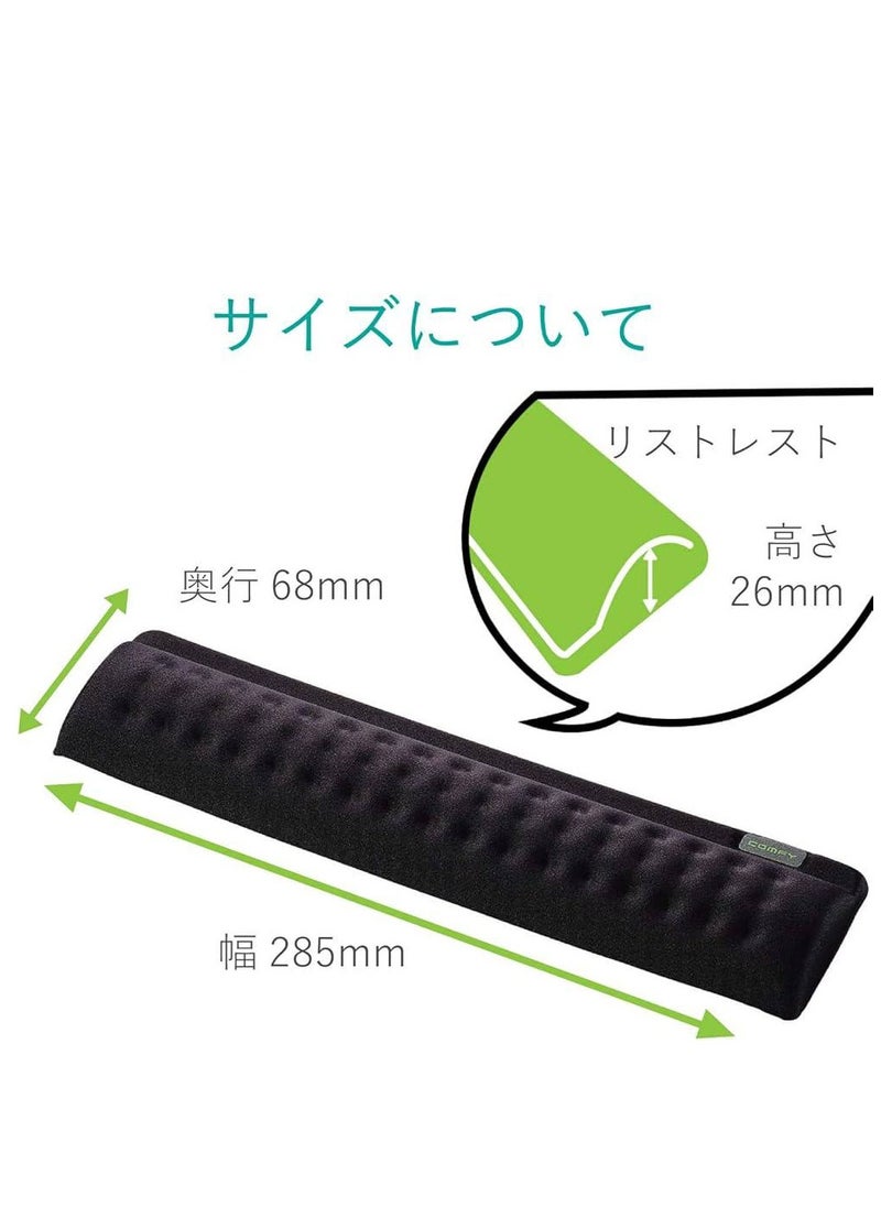 GX - Keyboard Wrist Rest medical Pad for Easy Typing Pain Relief Keyboard Wrist Rest Memory Foam Wrist Rest for Office/Gaming/Computer/Laptop/Mouse Wrist Rest Pad Support Gaming (Black), laptop size (medium) - Image 1