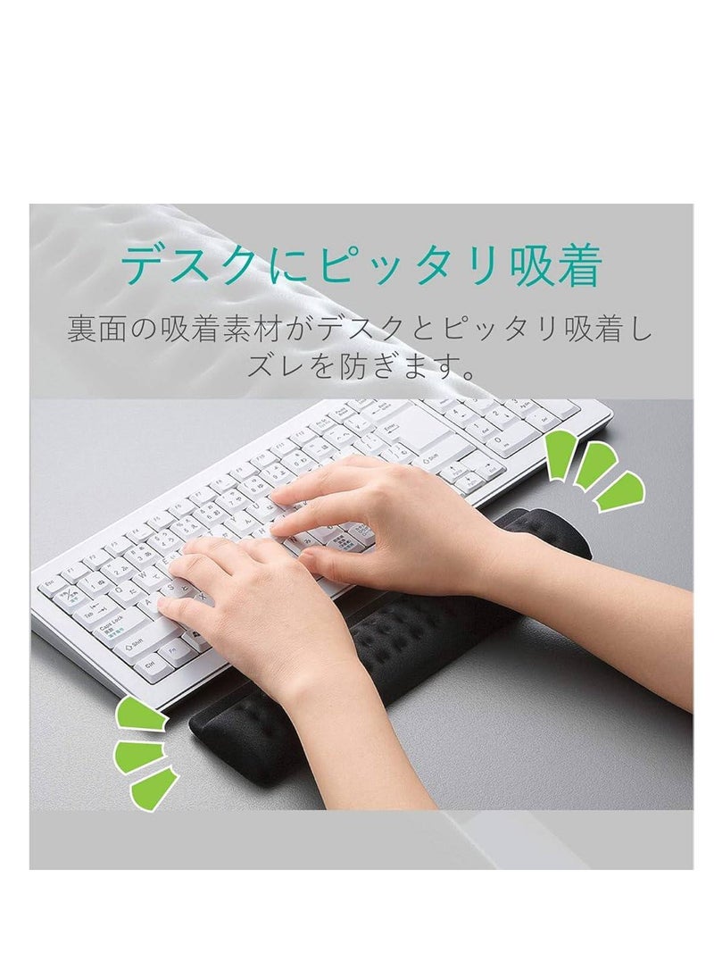GX - Keyboard Wrist Rest medical Pad for Easy Typing Pain Relief Keyboard Wrist Rest Memory Foam Wrist Rest for Office/Gaming/Computer/Laptop/Mouse Wrist Rest Pad Support Gaming (Black), laptop size (medium) - Image 1