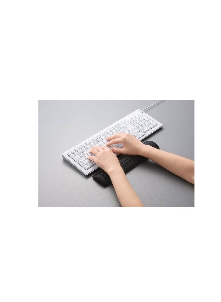 GX - Keyboard Wrist Rest medical Pad for Easy Typing Pain Relief Keyboard Wrist Rest Memory Foam Wrist Rest for Office/Gaming/Computer/Laptop/Mouse Wrist Rest Pad Support Gaming (Black), laptop size (medium) - Image 1