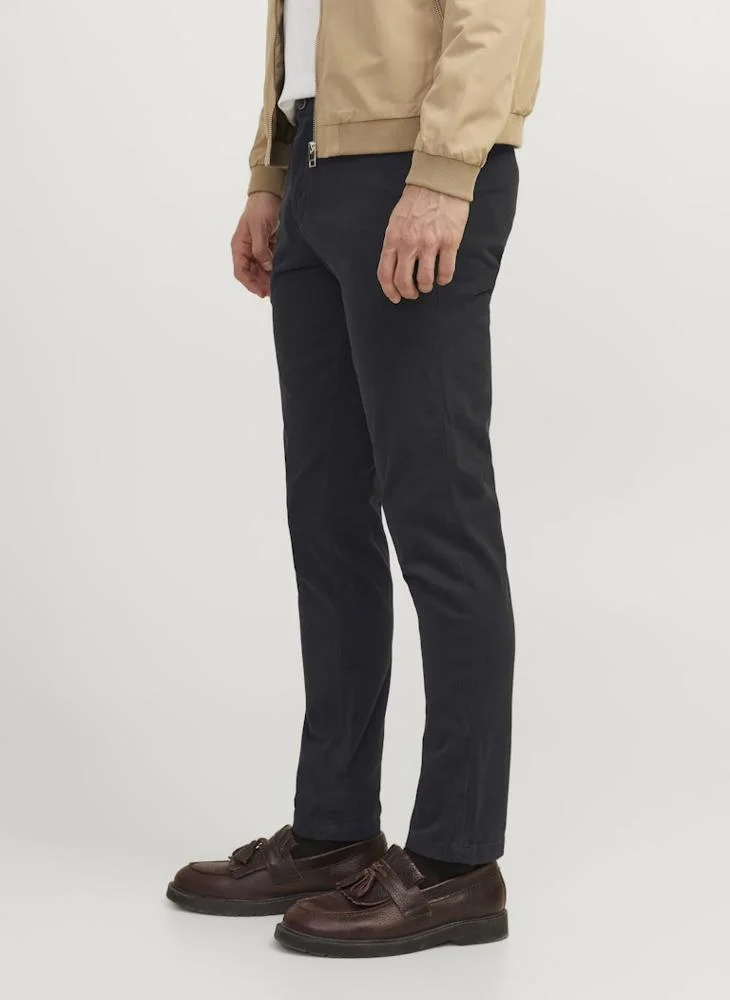 JACK & JONES  Solid Slim Fit Chinos for Men | Best Price UAE