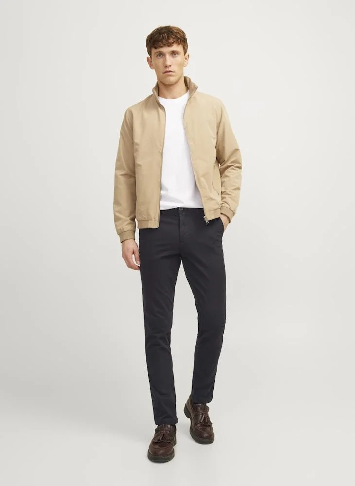 JACK & JONES  Solid Slim Fit Chinos for Men | Best Price UAE