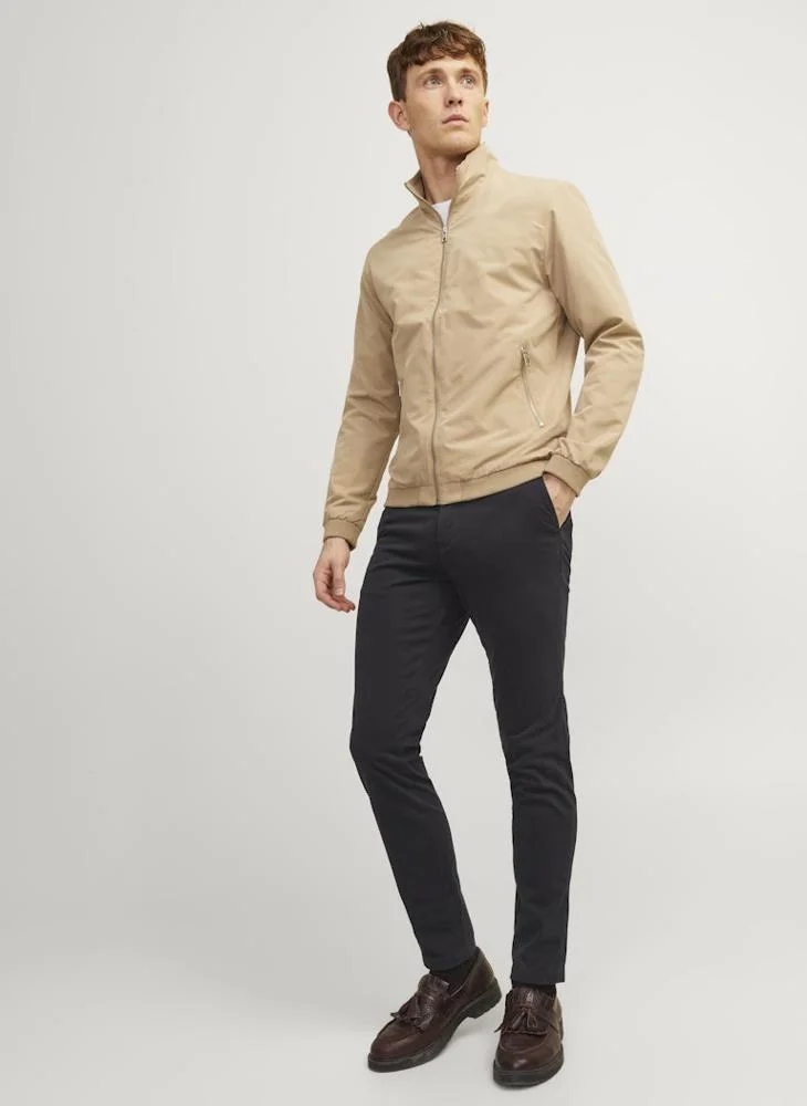 JACK & JONES  Solid Slim Fit Chinos for Men | Best Price UAE