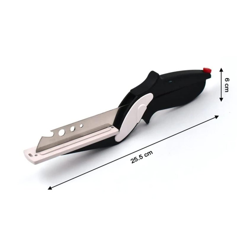 BROOKITCHEN 2 in 1 Stainless Steel Multi Function Smart Kitchen Vegetable Clever Cutter Scissor - Image 3