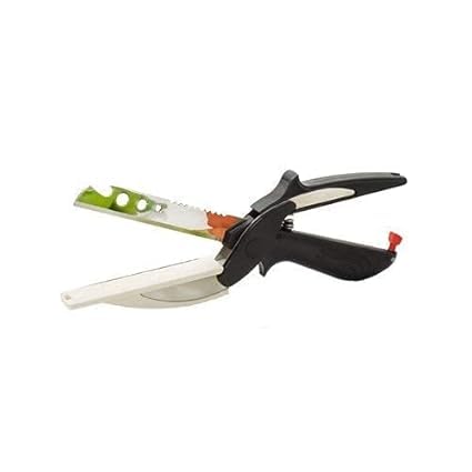 BROOKITCHEN 2 in 1 Stainless Steel Multi Function Smart Kitchen Vegetable Clever Cutter Scissor - Image 2