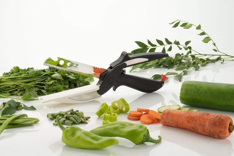 BROOKITCHEN 2 in 1 Stainless Steel Multi Function Smart Kitchen Vegetable Clever Cutter Scissor - Image 5