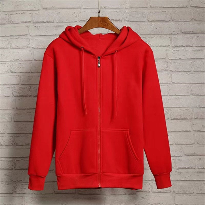 Womens Oversize Casual Fleece Hoodie Red  - Image 1