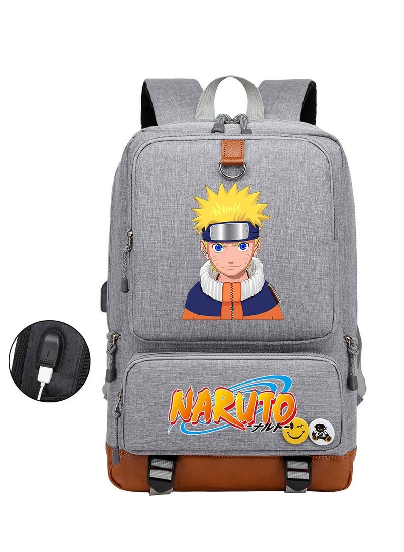 Naruto Teenage Students Men And Women Printed Casual Travel Backpack
