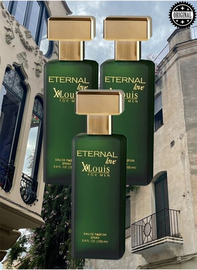 Eternal love 3 Pieces Original Eternal Love Xlouis Perfume For Men 100ml EDP  - Image 1