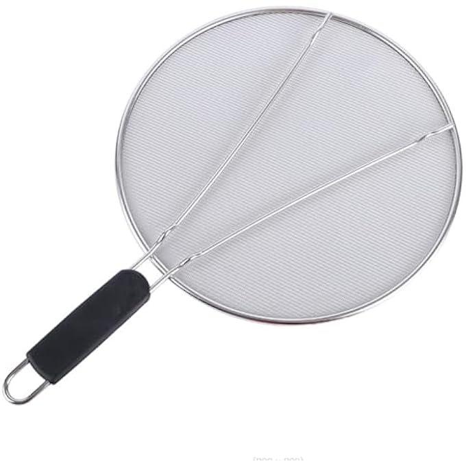 Beauenty Kitchen Splatter Screen 114 Inch Stainless Steel Grease Splatter Guard Stops 99 Of Hot Oil Safe Frying Fine Mesh Splatter Screen For Frying Pan Diameter 29Cm - Image 1