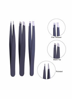SYOSI CharmCollectio Eyebrow Tweezers Set - 3 Piece Professional Stainless Steel Precision Tweezer for Eyebrows Plucking, Ingrown Hair Remover, Daily Beauty Tool for Women and Men  - Image 2