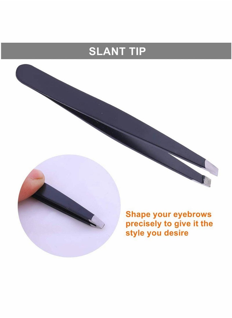 SYOSI CharmCollectio Eyebrow Tweezers Set - 3 Piece Professional Stainless Steel Precision Tweezer for Eyebrows Plucking, Ingrown Hair Remover, Daily Beauty Tool for Women and Men  - Image 4