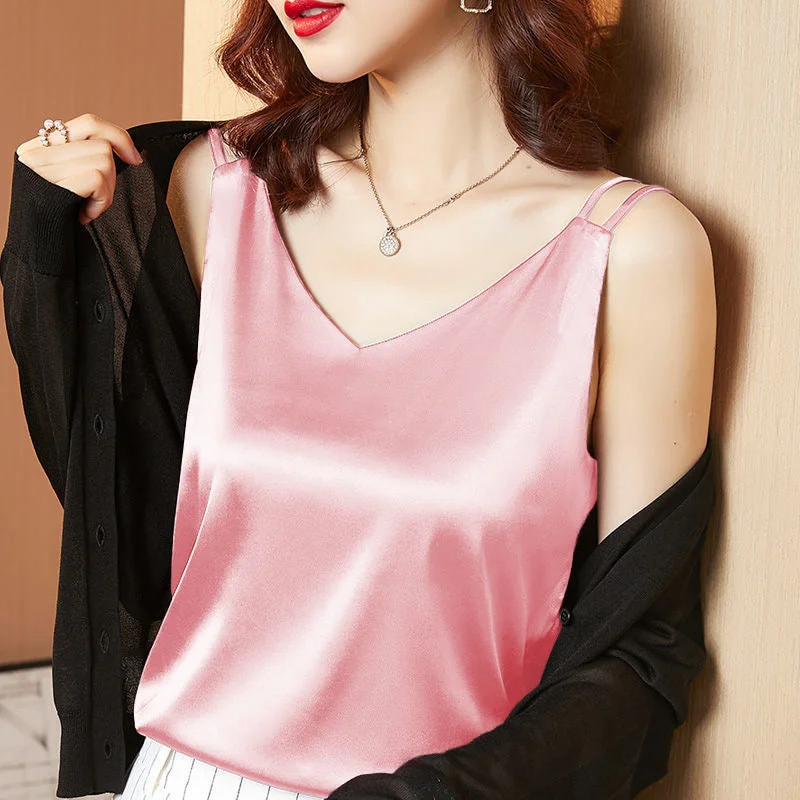 OUTZIDR Pink Pink Dual Strap Tank Top for Women | Best Price UAE